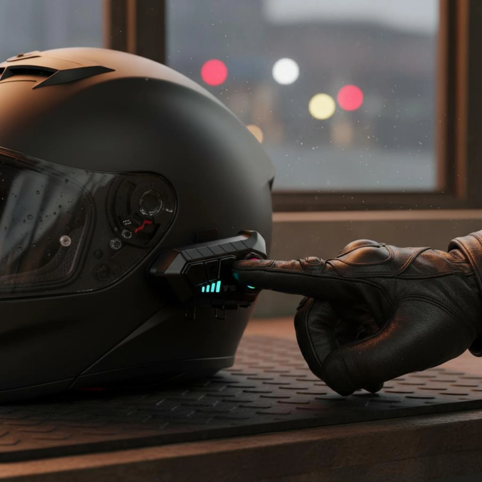 Motorcycle Helmet Headset Snap-on-Device Helmet Bluetooth Headset Bike Audio Auto Answer Computer Accessory Hands-Hands-Free