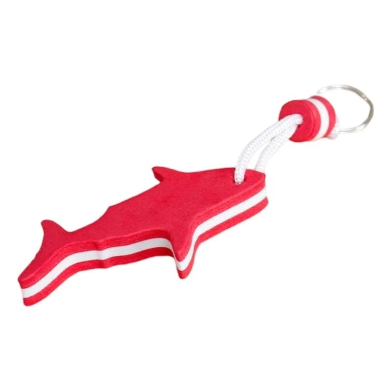 N80C Floating Keychain Float Fish Pendant Buoy Keyring for Various Water Activity