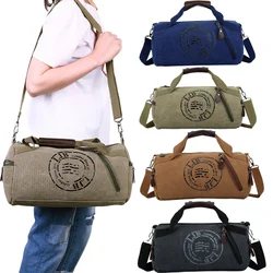 Canvas Gym Bag Vintage Design Sport Handbag for Men & Women Travel Duffel Crossbody Bag for Fitness Yoga Leisure Shopping Daily