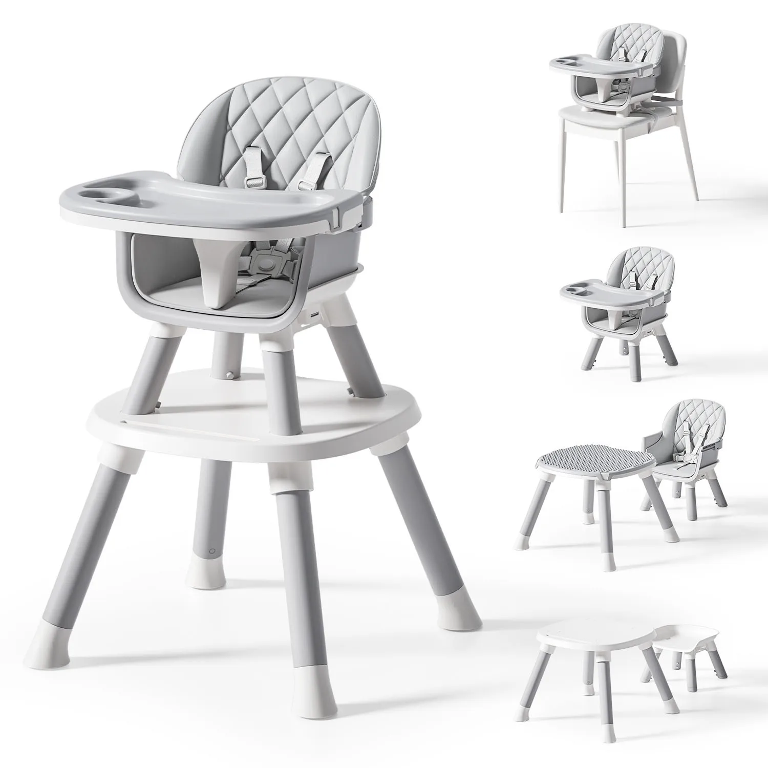 Babyfond Baby Dining Chair 6 in 1 Baby Chair Home Multi-functional Dining Seat Child Building Block Study Table