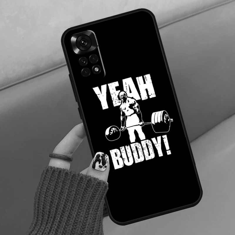 Bodybuilding Gym Fitness Case For Xiaomi Redmi Note 11 12 8 9 10 Pro 8T 9S 10S 11S Redmi 9A 9C 10 10A 10C Cover