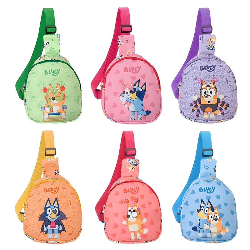 Bluey And Bingo Anime Figure Printing Cartoon Mnin Backpack Children A Shoulder Bag Messenger Bag Birthday Gift
