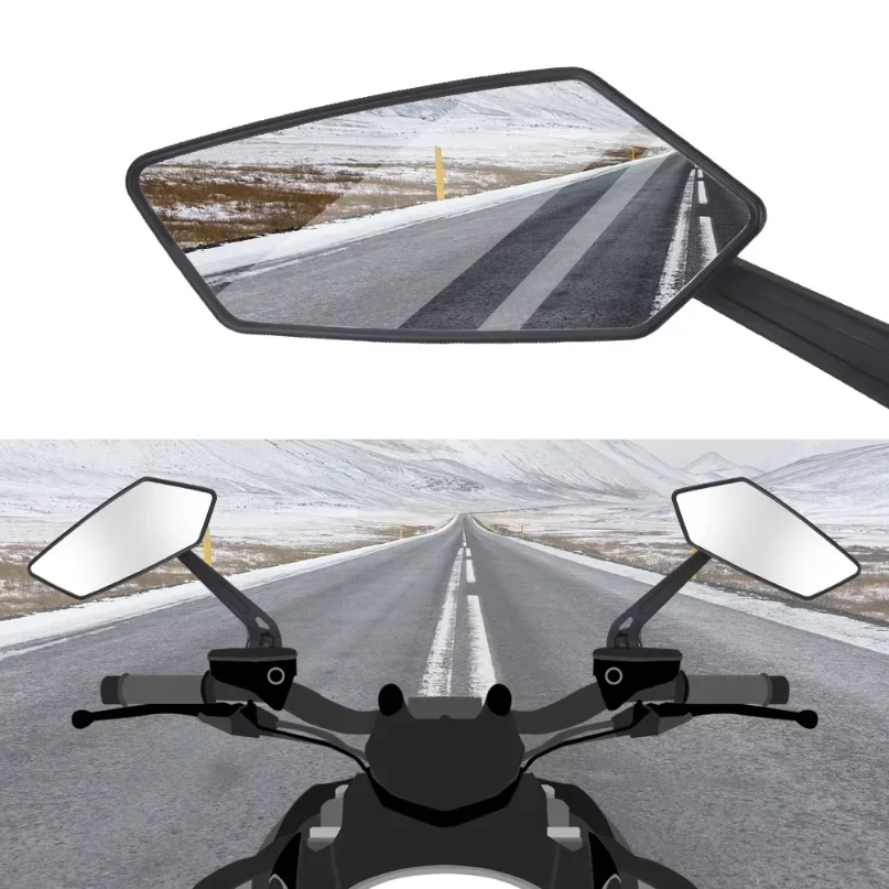 Espejo retrovisor para manillar de motocicleta, espejo para extremo de manillar de motocicleta para Cafe Racer, Scooter, Motocro