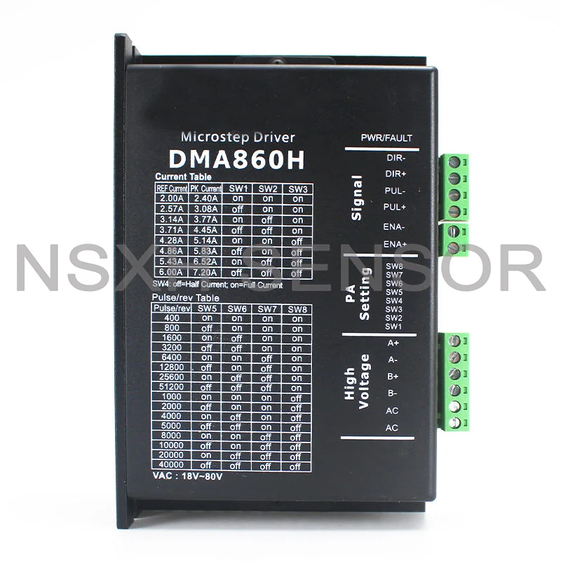 DMA860H драйвер шага DSP Microstep драйвер AC18 ~ 80V DC24-80V 2 фазы