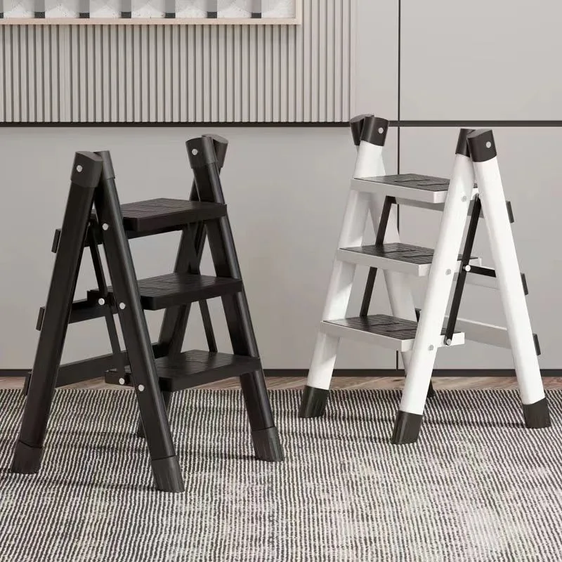 Household multifunctional folding ladder indoor thickened small ladder flower stand thickened herringbone ladder super thick