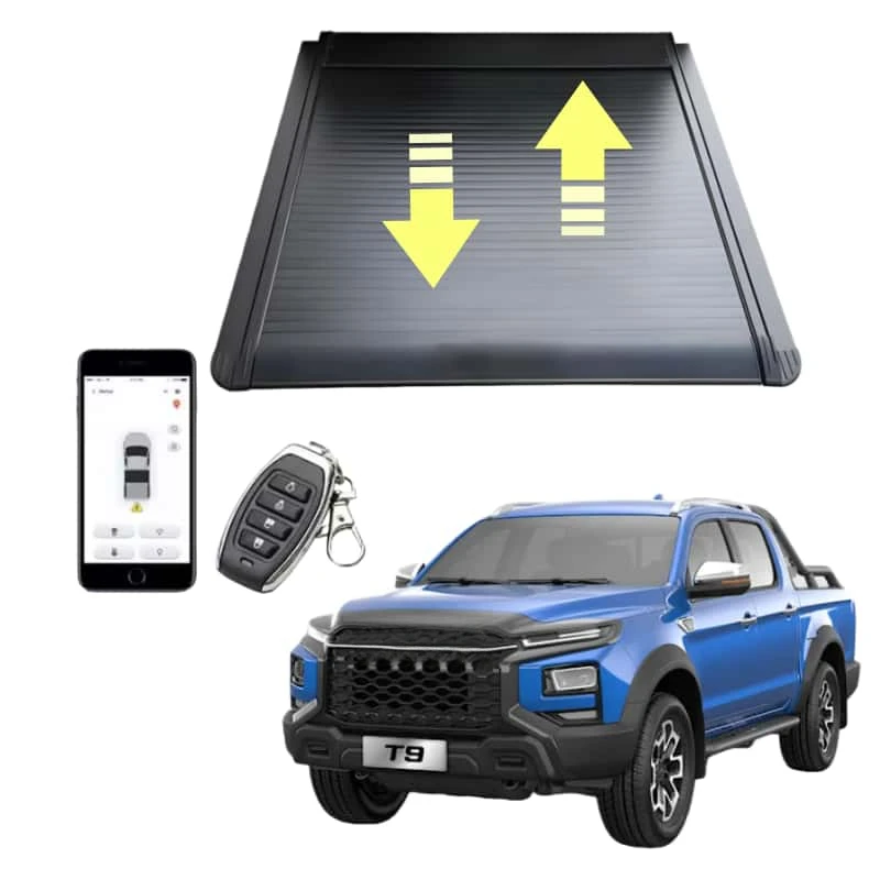 

Электрический выдвижной чехол Tonneau из алюминиевого сплава для пикапов T8 T9 и Silverado с водонепроницаемым и функцией блокировки