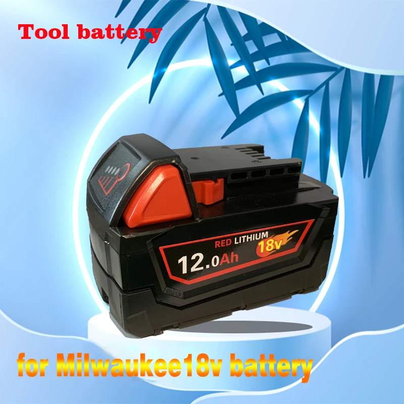 

10c Discharge Red shell Milwaukee 18V battery M18-HB3 high energy battery 12AH , original Milwaukee M12-18FC charger 48-11-1815