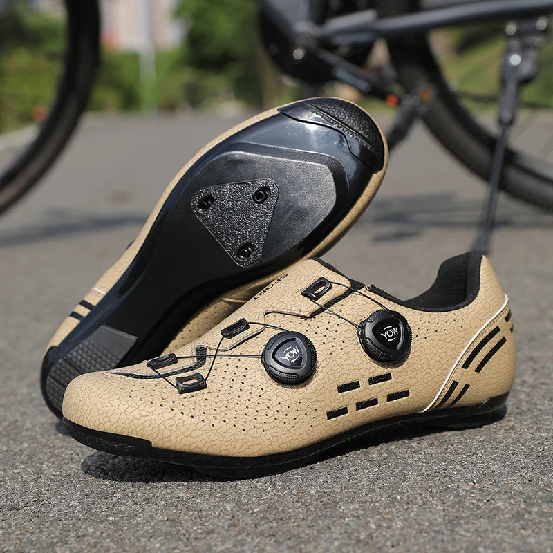 

New Road Cycling Shoes Men Speed Cycling Sneaker Cleat Shoes Spd Cycling Flat Pedal Shoes Bike Outdoor Footwear Self-Locking