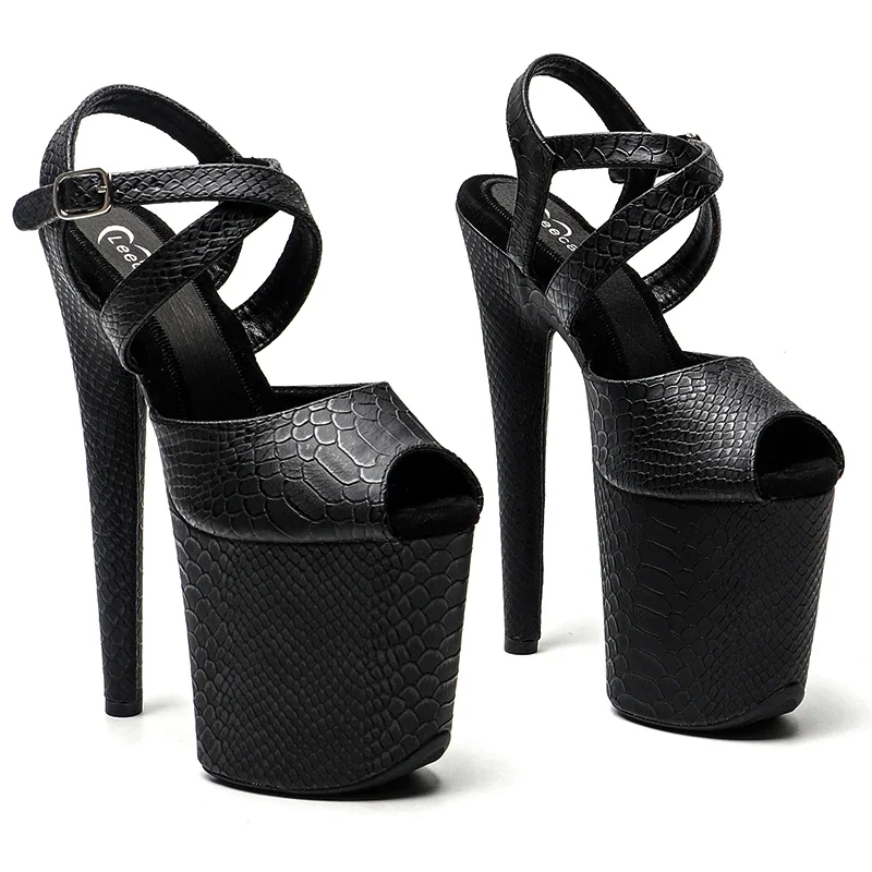 Leecabe 8Inch/20cm Snake Upper  Platform party High Heels  Sandals stripper heel  Pole Dancing Shoes