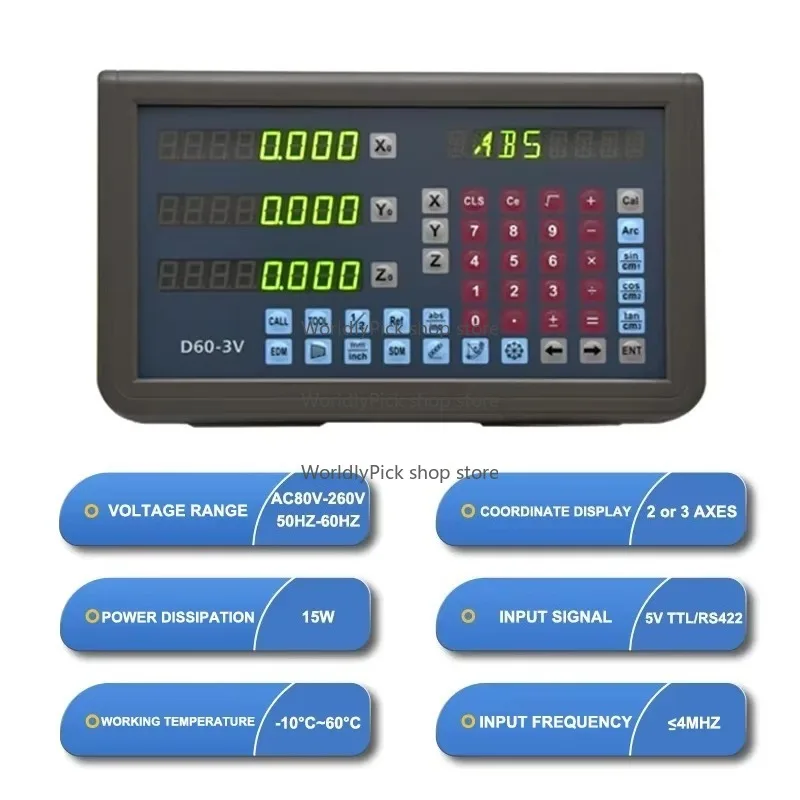 2/3축 디지털 판독 디스플레이 선반/밀링 전자 측정 장비용 고정밀 선형 스케일