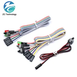 1PCS 65CM Slim PC Compute Motherboard Power Cable Original On Off Reset with LED Light PC Power Reset Switch Push Button Switch