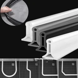 Bendable Bathroom Water Stopper Self-Adhesive Silicone Retaining Strip Water Shower Dam Flood Barrier Dry&Wet Separation Blocker