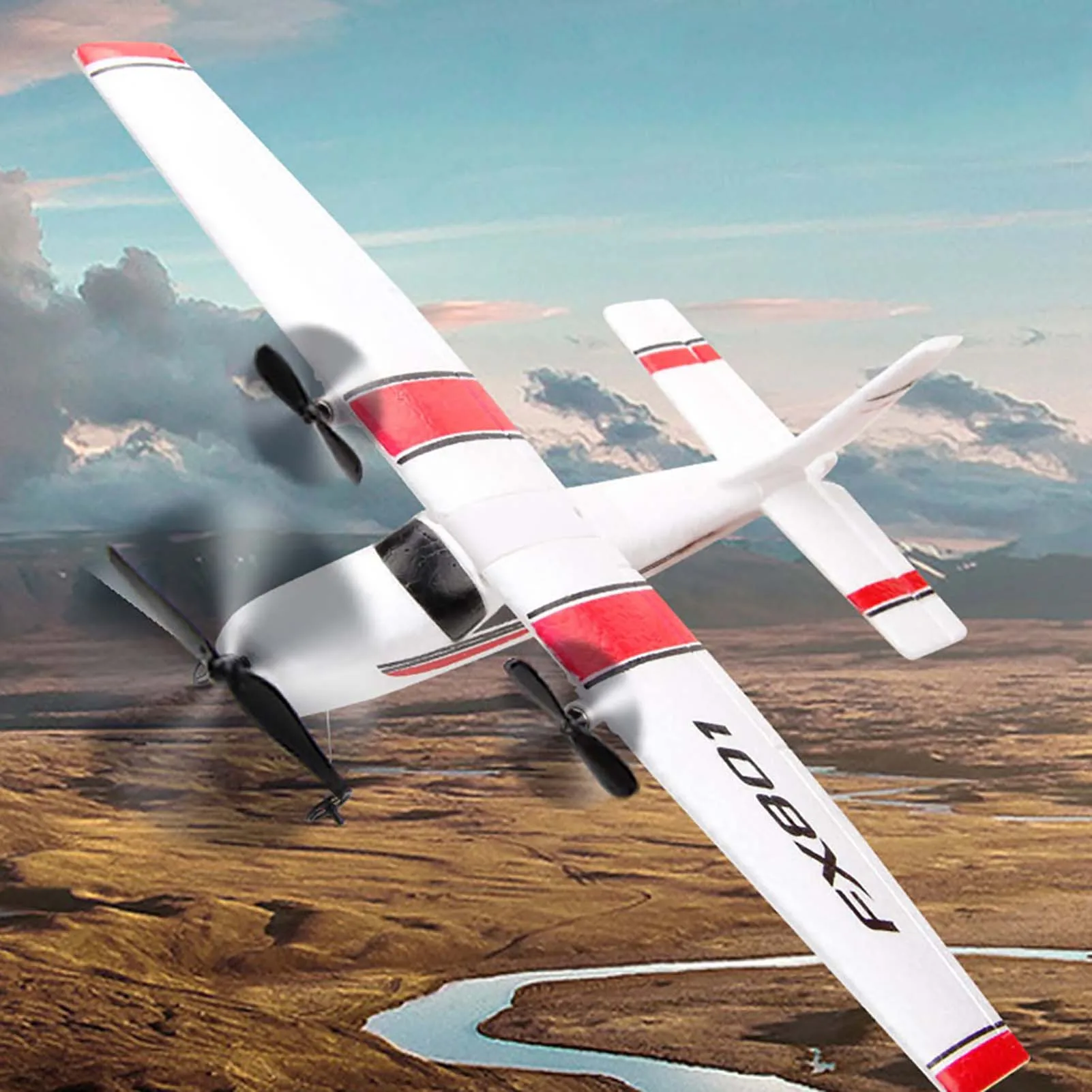 FX801 Airplane DIY RC Plane 2.4GHz 2CH EPP Craft Electric RC Glider Airplane Outdoor Fixed Wing Aircraft for Kids