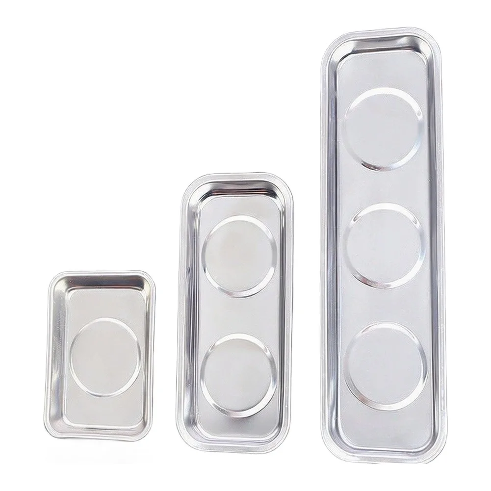 Mechanic Tool Tray Magnetic Parts Tray For Car Fixing Strong Magnet Base Smooth Rolled Edges Easy Clean Design