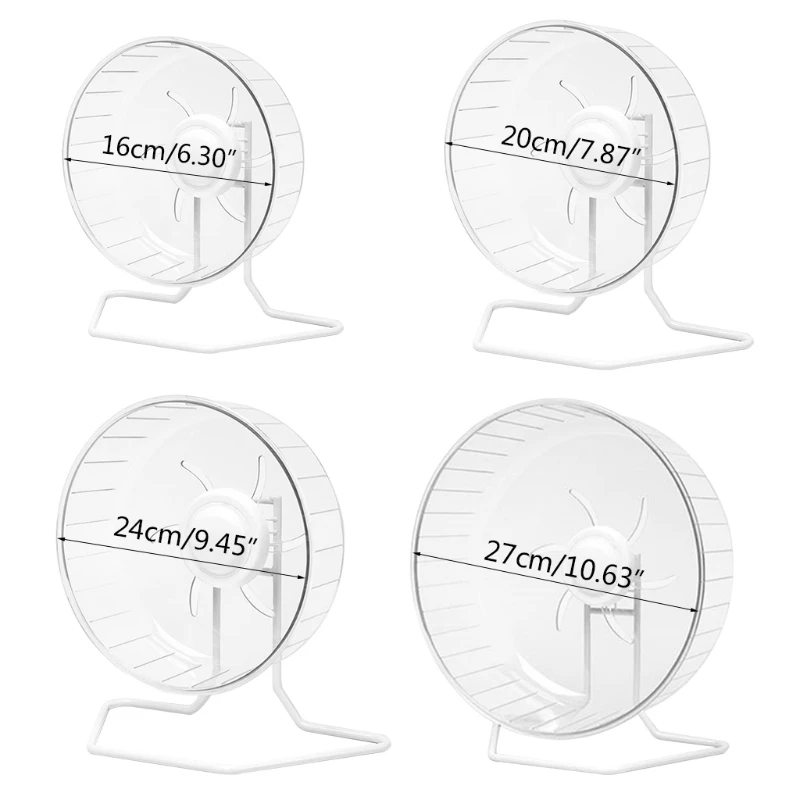 Small Pets Exercise Wheel with Stand Hamster Plastic Disc Mute Running Spinner for Play Toy for Gerbil Silent Workin images - 6