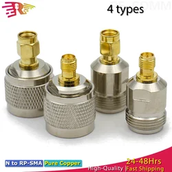 RP-SMA to N Type Coax Adapter Kit N male to SMA male Plug female Jack RF connector 4 type Test converter fast ship