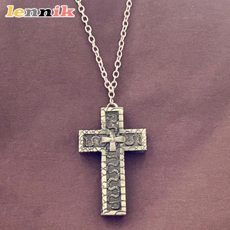 قلادة صليب فضية فنية حديثة، قلادة أنيقة من الفضة الإسترليني عيار 925، مجوهرات دينية بسيطة للنساء والرجال، فكرة هدية