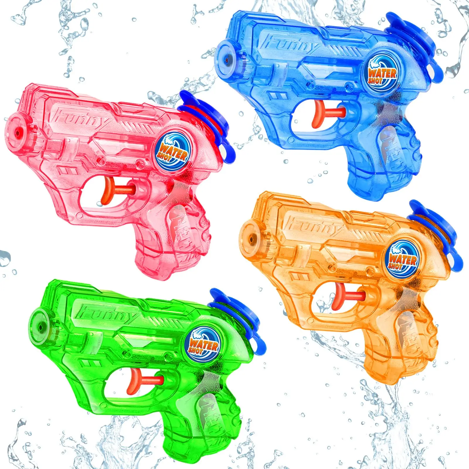 Pistola de Agua Compacta para Niños, Juguete de Verano para Playa, Piscina y Exteriores, Diversión con Chispas, Ligera, Juego de Batalla para Niños Pequeños, Juego Rápido