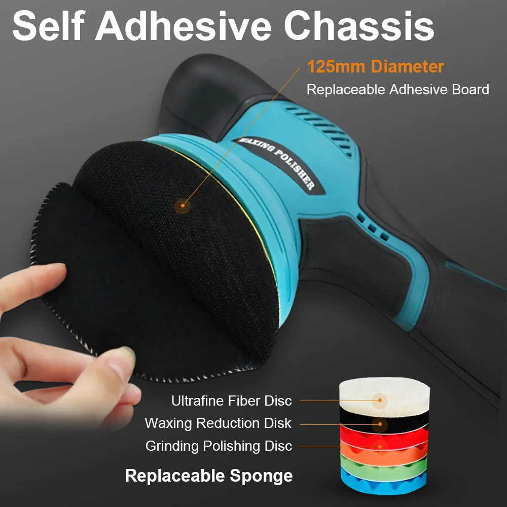 21V Cordless Car 6 Gears 380W Lithium Electric Polishing Machine For Repairing scars Wireless Sander Polish