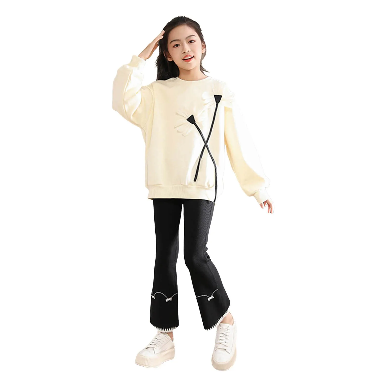

5t Girls Clothes Girls Leggings Cotton Leggings For Girls Tights Pants For Kids Toddler Stretchy Full Outdoor Pants for Girls
