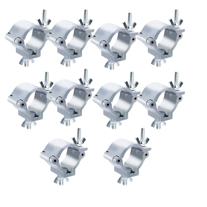 10pcs/lot Aluminum Stage Lights Truss Clamp DJ Light Clamps Hooks For LED PAR Moving Head Beam Spot Clamps 48-52mm Pipe Diameter