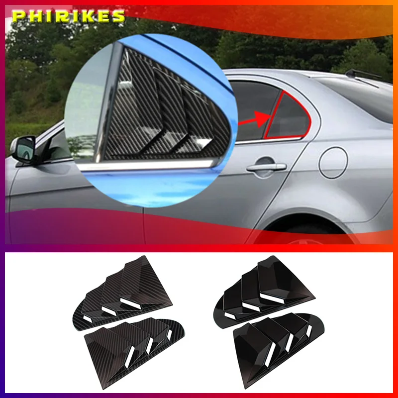 

For Mitsubishi Lancer EX X EVO 2008-2018 Rear Side Vent Window Louver Trim Cover Auto Accessories Body kit