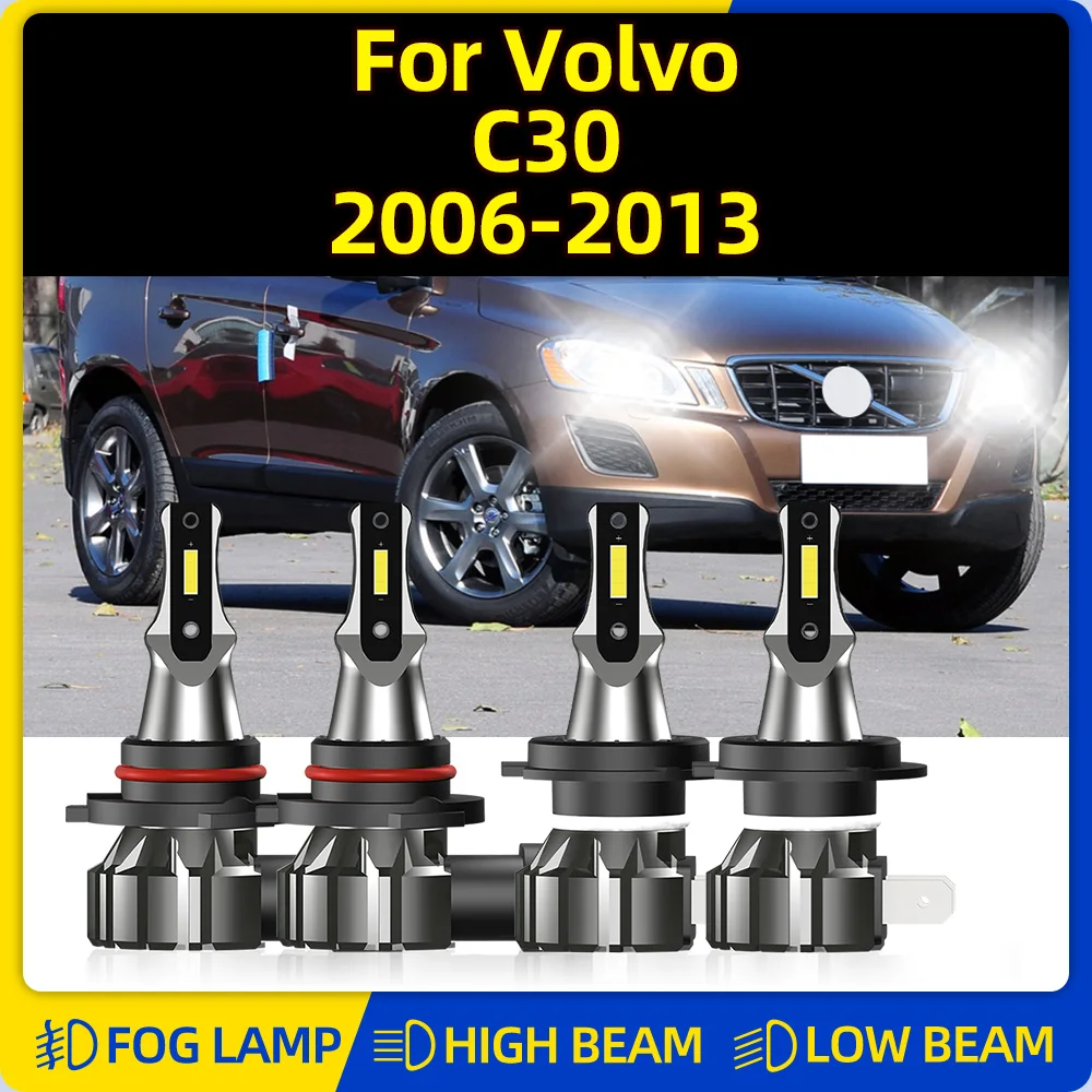 

LED Headlight Bulbs 240W 40000LM CSP Chip Car Lights 12V Auto Headlamps For Volvo C30 2006 2007 2008 2009 2010 2011 2012 2013