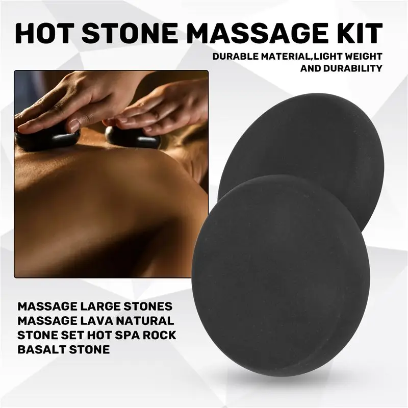 ABHZ-Massagem Pedras Grandes Massagem Lava Conjunto de Pedras Naturais Hot Spa Rock Basalt Stone
