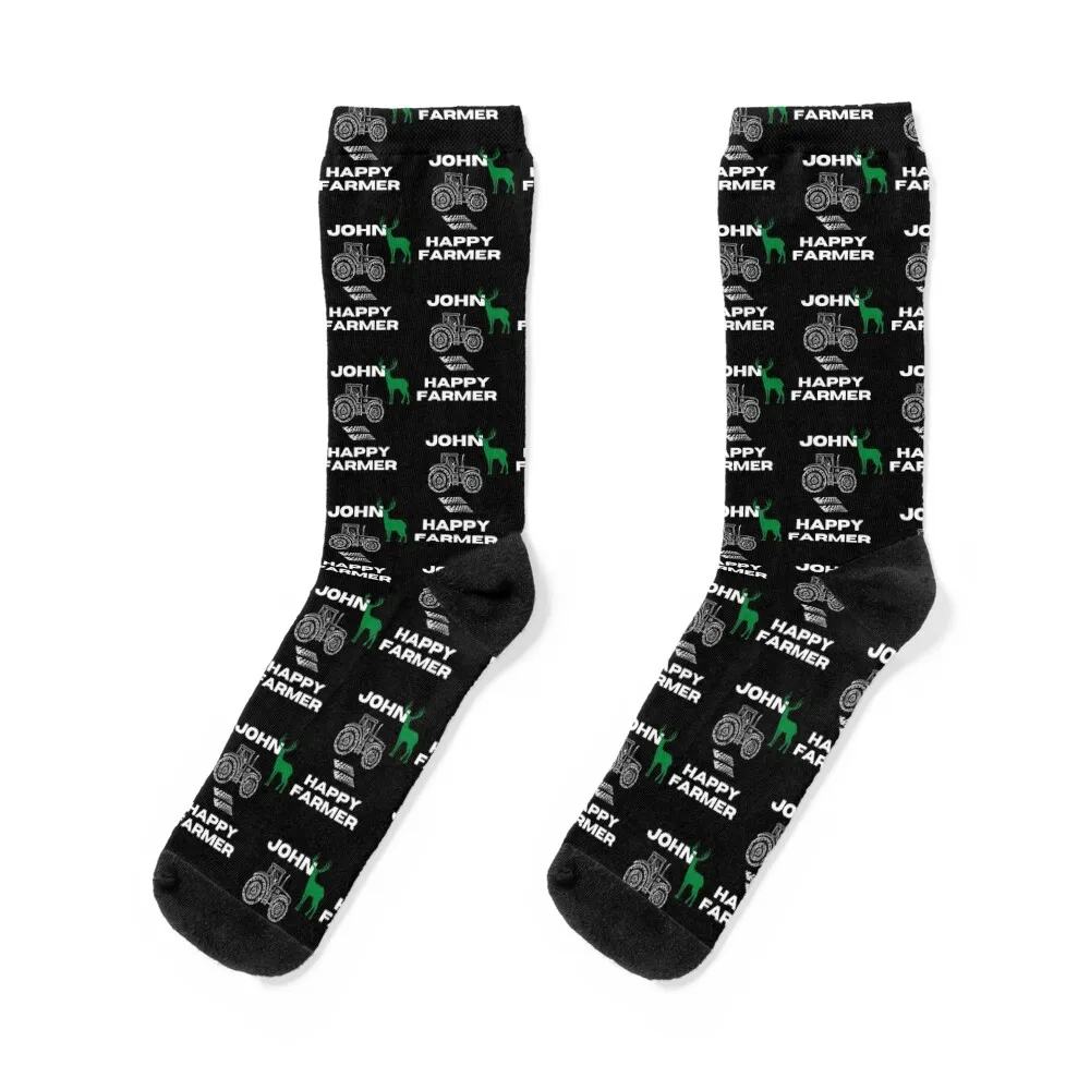 Tractor = Happy Farmer Socks gifts Non-slip bright garter Women's Socks Men's