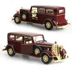 1:32 Emperor Retro Classic Alloy Metal Car Diecast Model Toy Pull Back Vehicle Sound And Light Car Simulation Collection Toys