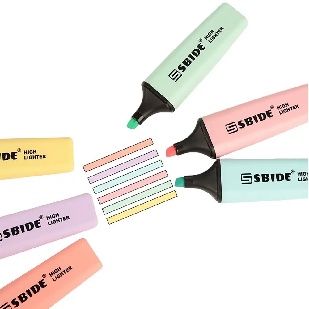 

Macaron Color Pastel Highlighters Graffiti Painting Fluorescent Pen School Office Supplies Stationery Marker Pen Student Gift