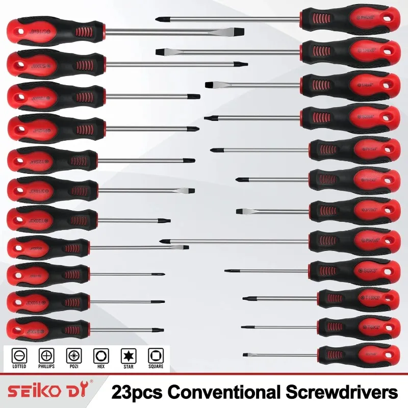 

【Professional Grade】TX 117Pcs Magnetic Screwdriver Set With Magnetizer And Demagnetizer Comes With Plastic Stand For Car Repair