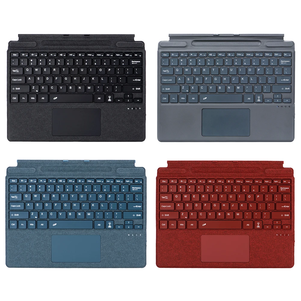 Bluetooth-Compatible Ultra-Slim Keyboard with Touchpad Portable Magnetic Keyboard for Microsoft Surface Pro 8/9/X/10/11