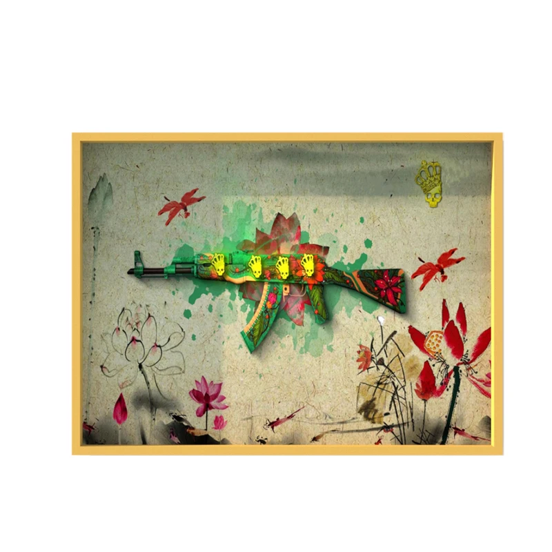 Csgo Periphery Decorative Paintings Wild Lotus Ak Gaming Room, Bedroom Living Room Hanging Paintings Gifts