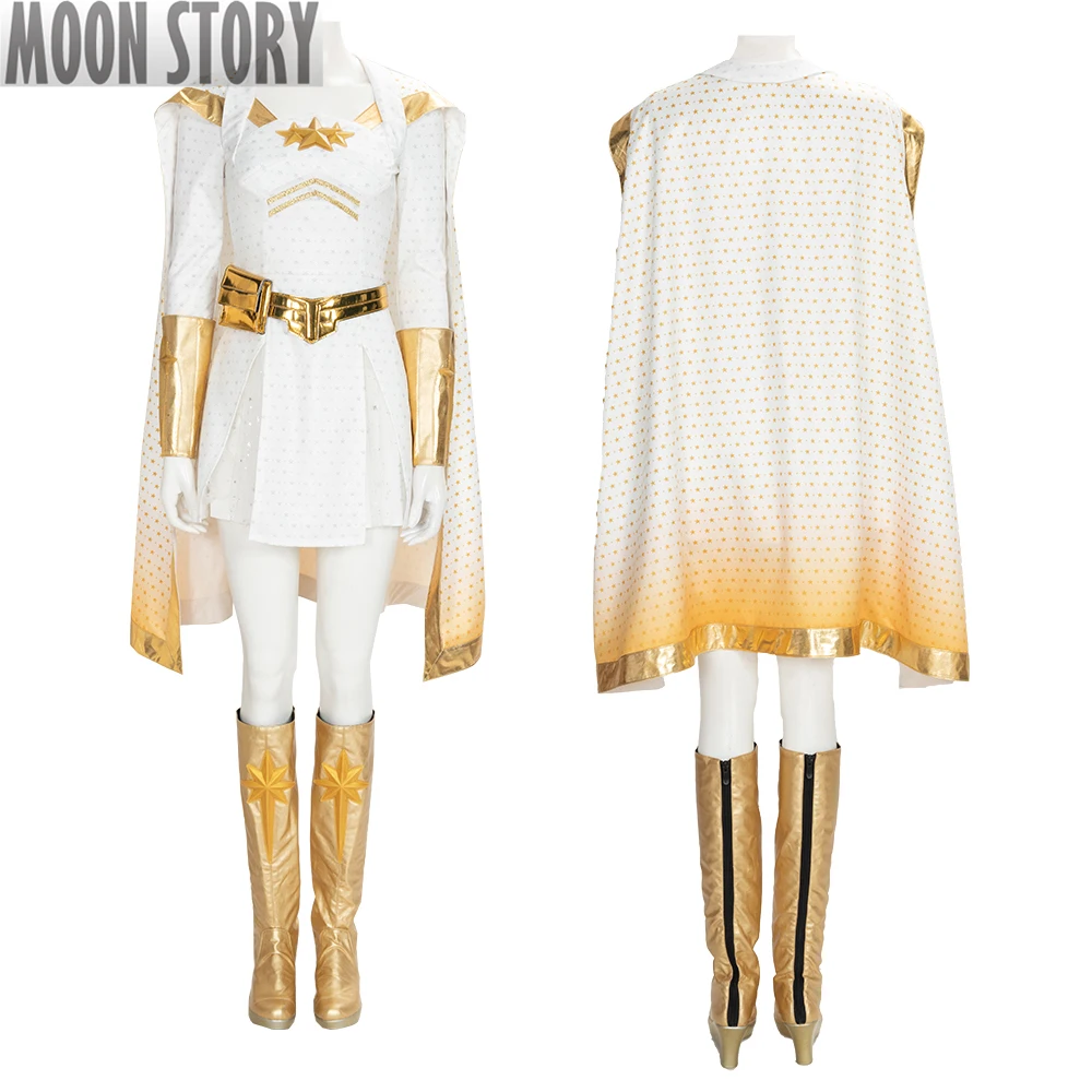 Costume de Cosplay d'Héroïne de la Saison Garçons pour Femme Adulte, Tenue Blanche avec Chaussures, Starlight Annie january, Everak, Carnaval d'Halloween