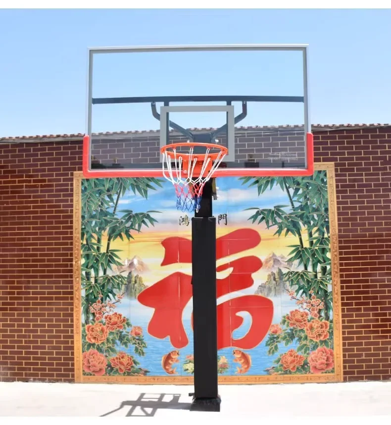 Custom Order Inground Basketball Hoop in Ground Basketball Hoop Breakaway Rim 72 Inch Backboard