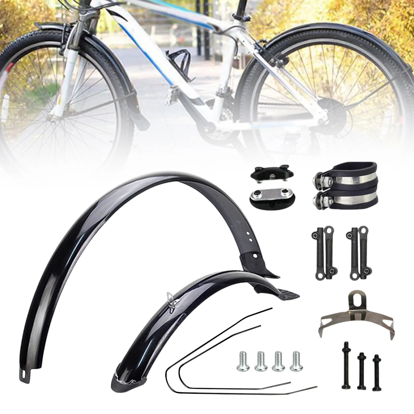 

27.5 Inch Mountain Bike Mudguards Road Bicycles Fenders Waterproof Replacement Full Cover Durable Lightweight Tire Mud Guards