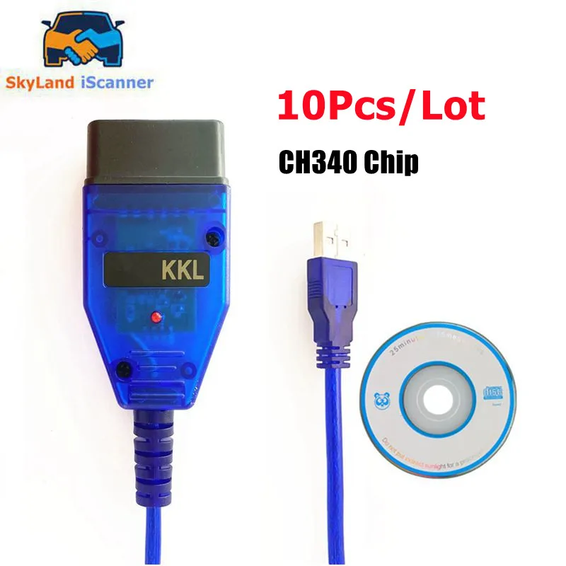 

10Pcs CH340 For VAG KKL 409.1 Diagnostic Interface For VAG Cars KKL 409 Scanner For VAG409 OBD2 Diagnostic Cable Free Shipping