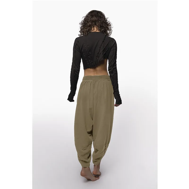 Harem Pants Womens Casual Hippy Loose Trousers Bohe Low Waist Baggy Trousers Elastic Waist Loose Meditation Pants Sweatpants