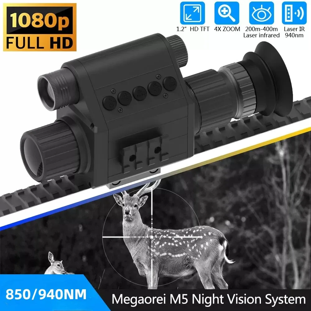 Digital Night Vision Telescope To Take Photos Videos 1080P Hunting Camera High Shock Resistance Metal Body IP65 Hunting Supplies