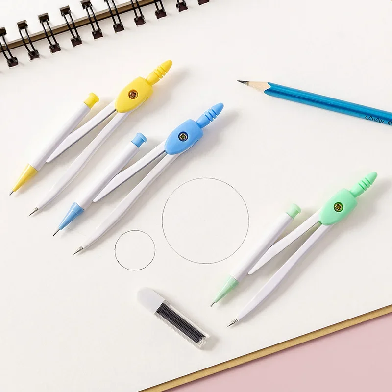 2Sets creative student metal compass set, teaching practical drawing measurement tools, learning teaching aids wholesale