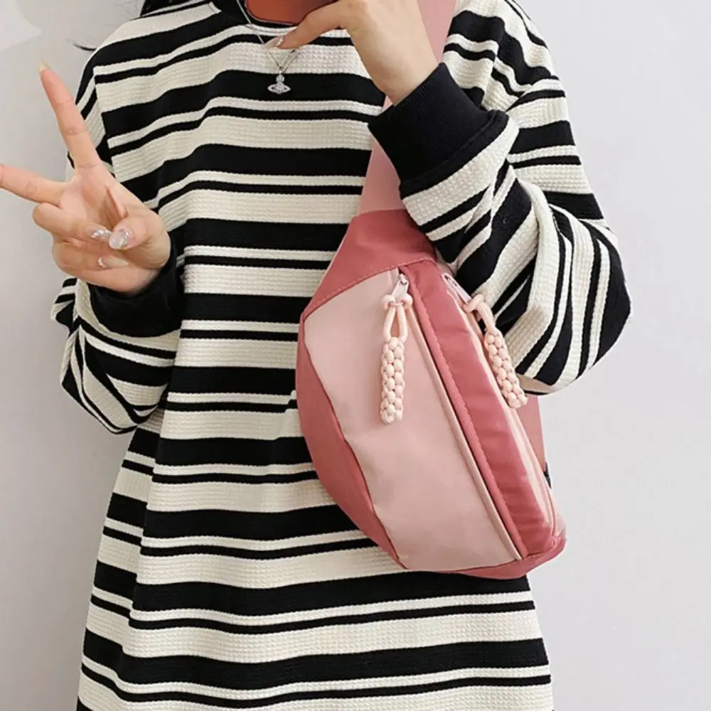 

Banana Bag Contrast Color Chest Bag Fanny Packs Crossbody Bag Crossbody Waist Pack Half Moon Bag Korean Style Running Waist Bag