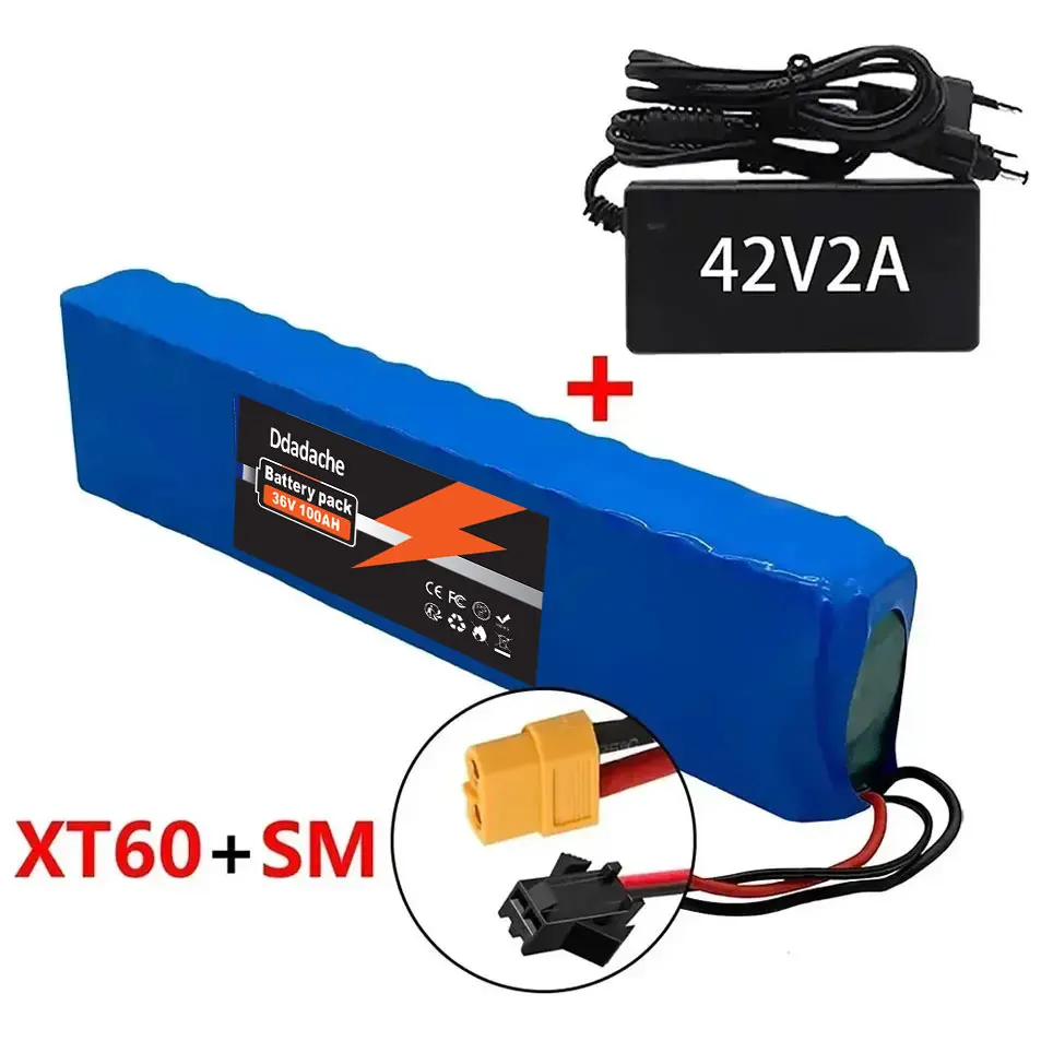 10S3P 36V 100Ah Oplaadbare lithiumbatterij 500W Power Modified Fiets elektrische scooter Voertuig met BMS