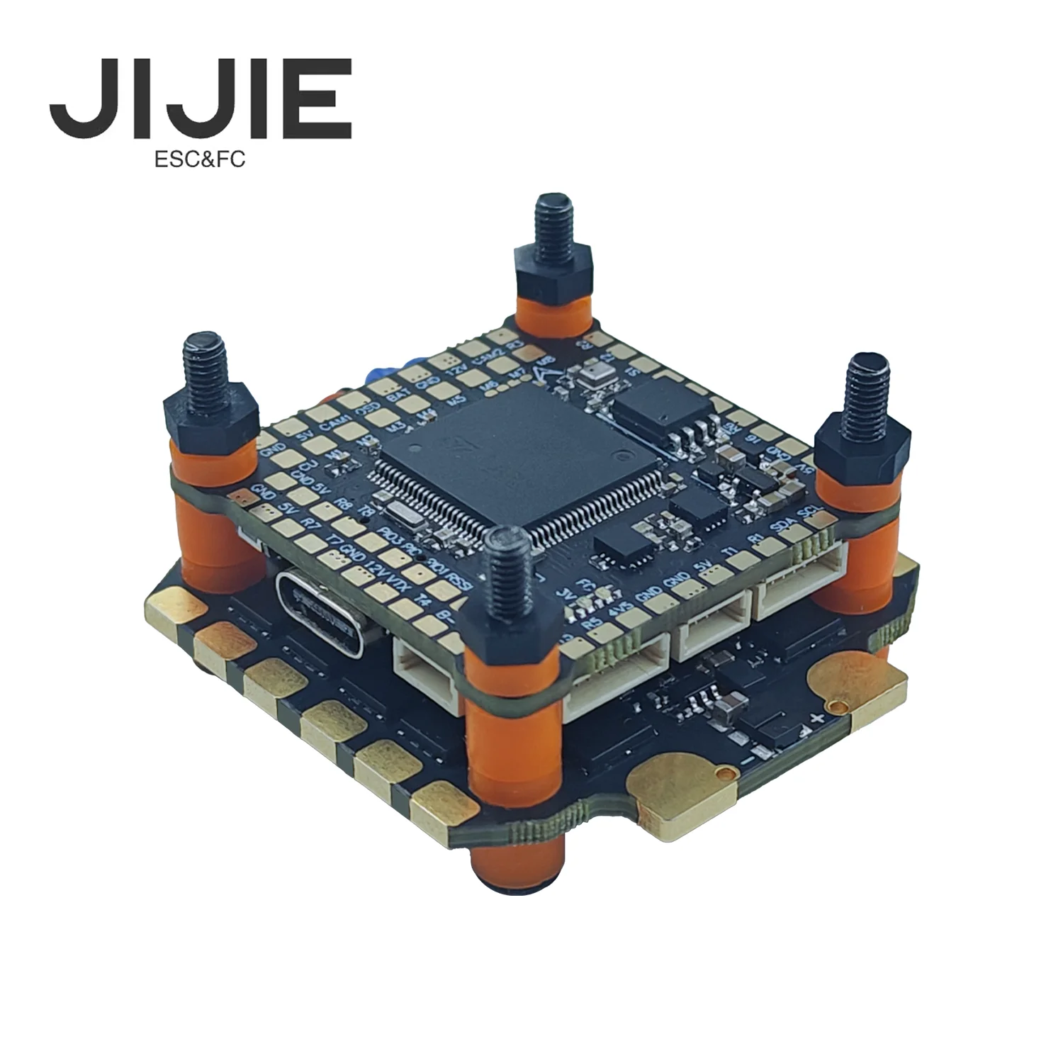 JIJIE FPV STM32H743 3-6S 55A スタック 4-in-1 ESC & FC Betaflight 3-6S FPV 5-10 インチフレームドローン部品