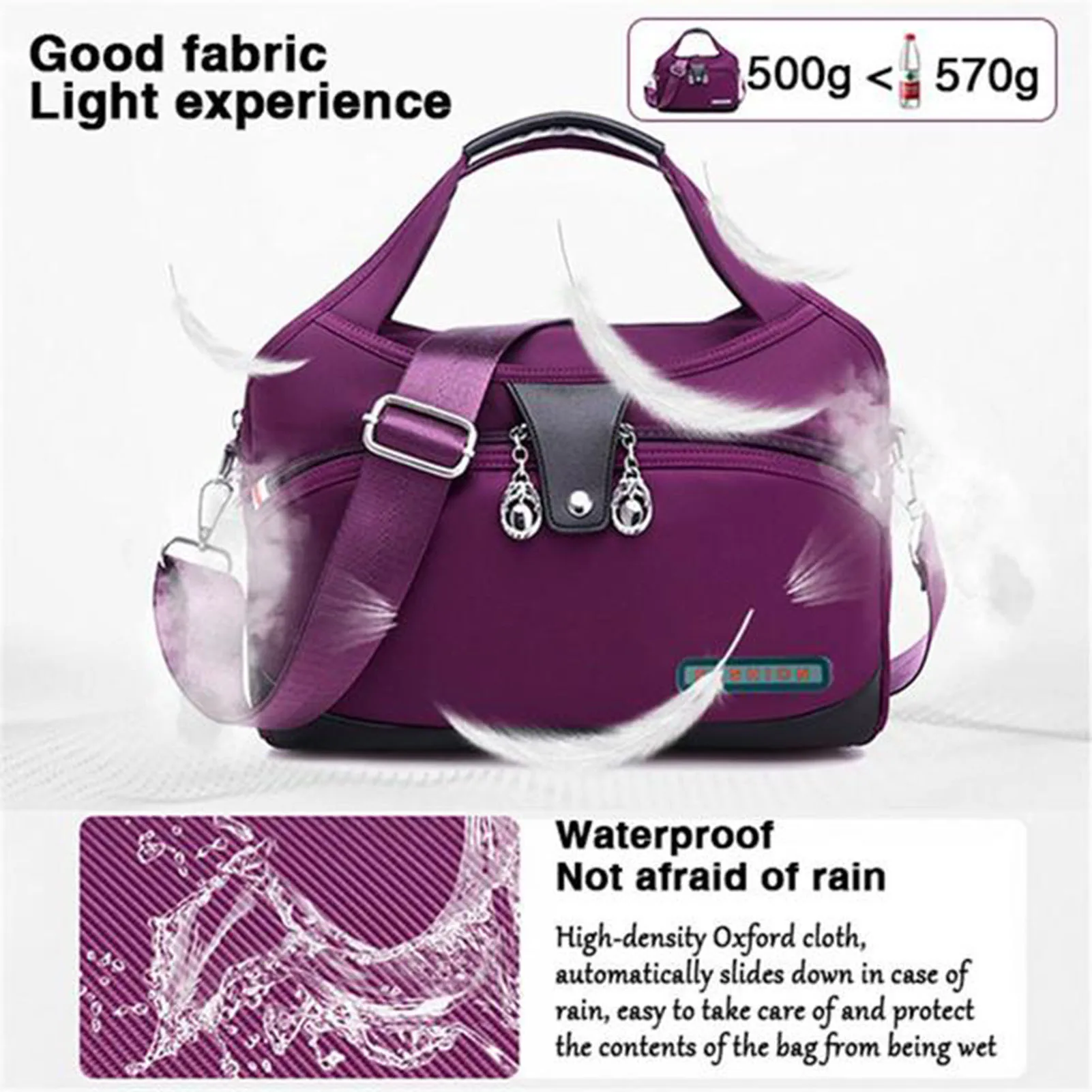 oxford Shoulder Bag women Large Capacity Waterproof Anti-theft Fashion waterproof Handbag female Mom\'s messenger bag 10 pockets