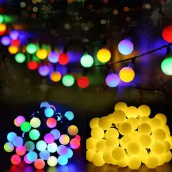 LED Ball Garland Lights RGBIC Waterproof Outdoor Lamp DIY Home Wedding Party Garden Christmas Holiday Decor USB DC5V LED String