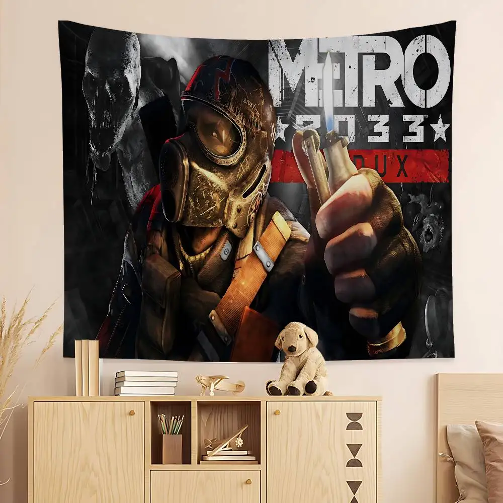 

Game M-Metro E-Exodus Classic Anime Tapestry Hippie Flower Wall Carpets Dorm Decor Wall Hanging Home Decor