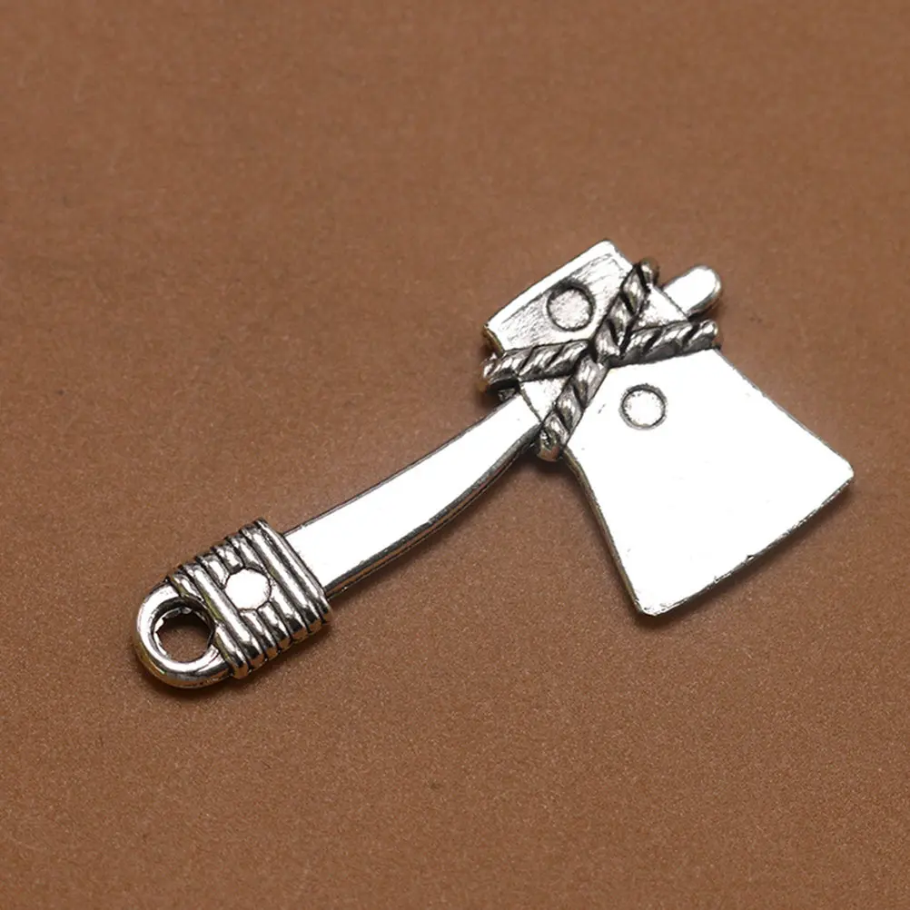 

20Pcs Alloy Axe Design Pendants Silver DIY Jewelry Making Charms Necklace Bracelet Keychain Craft Accessories