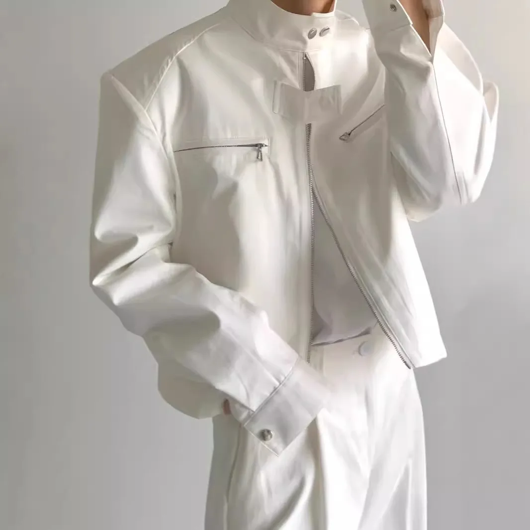 الراقية الشعور اقتصاص سترة للرجال ربيع الخريف نمط جديد المتخصصة خمر الشارع العصرية دراجة نارية سترة #4