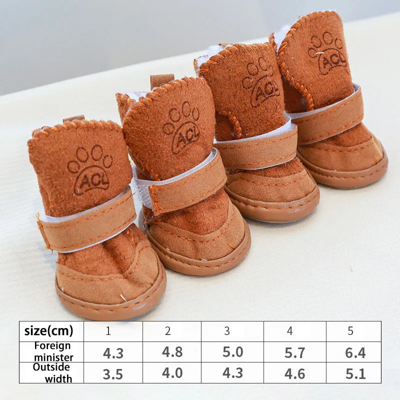 NEW Warm Pet Dog Cat Winter Shoes for Dogs Non-slip Dog Snow Boots Chihuahua Shih Tzu Shoe Best Selling 2022 Products Dog Shoes